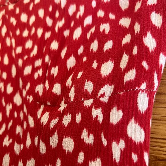 Since Then Holiday Guka Polka Dot Puff Sleeve Dress Size L - Picture 9 of 15